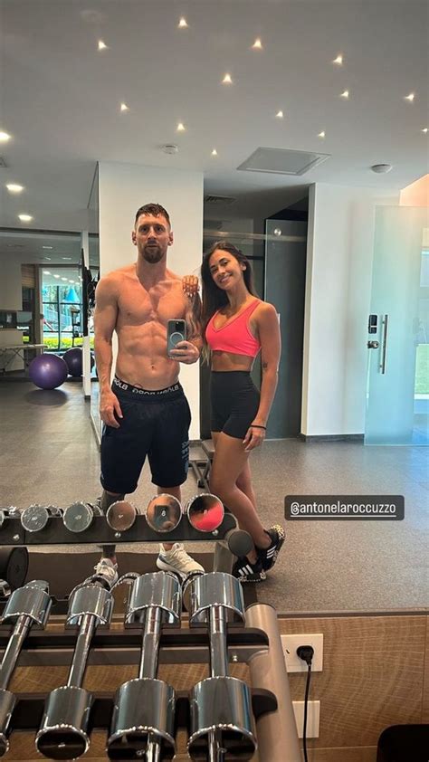 nude messi|Lionel Messi poses topless for gym selfie with wife Antonela